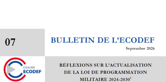 ECODEF Bulletin #7 «Reflections on the update of the 2024–2030 Military Planning Law» (Julien Malizard)
